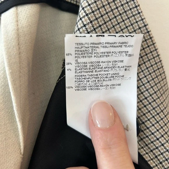 MAISON MARGIELA MM6 Micro Plaid Straight Cut Trousers | Size 46 | Made in Italy - Picture 9 of 12